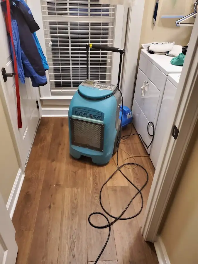 Commercial dehumidifier deployed for Flood Damage Cleanup in Louisville
