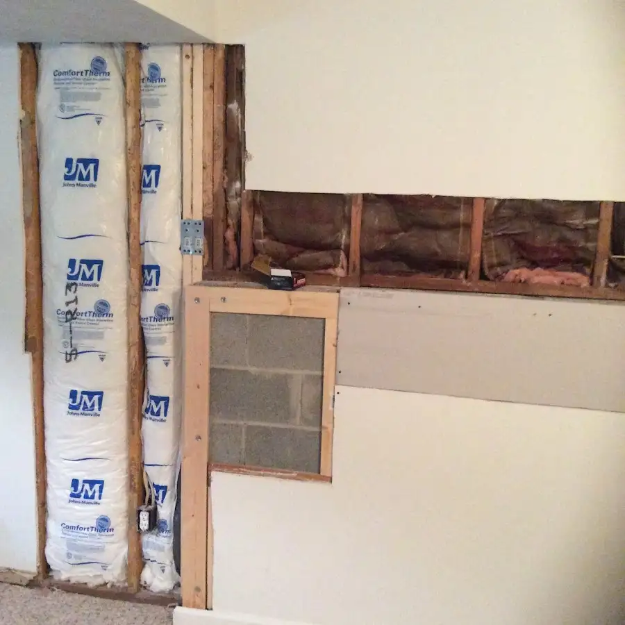 Wall insulation replacement during Contents Cleaning & Restoration in Louisville